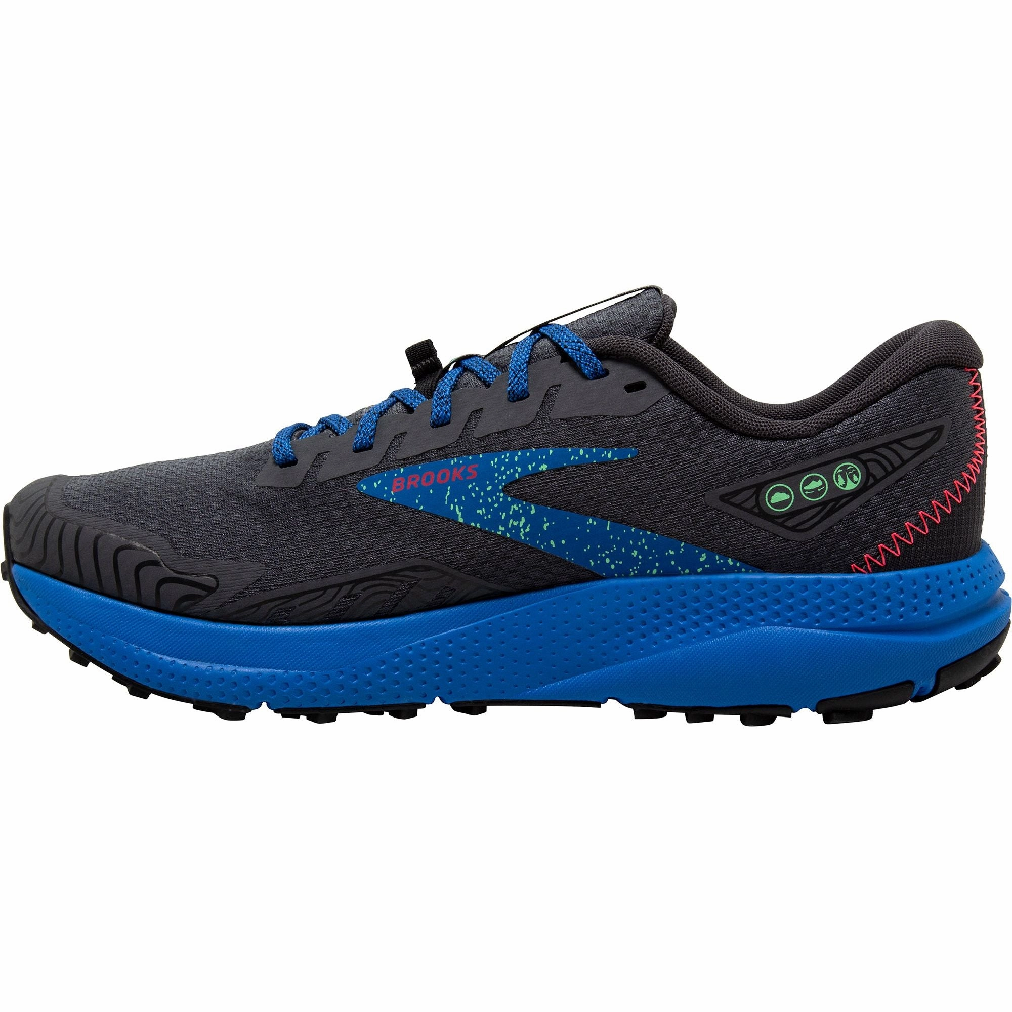 Brooks Divide 4 Mens Trail Running Shoes - Black Enhanced grip Breathable Airflow Tech
