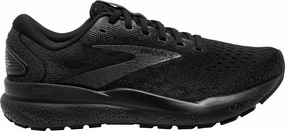 adjustable footwear Brooks Ghost 16 WIDE FIT Womens Running Shoes - Black