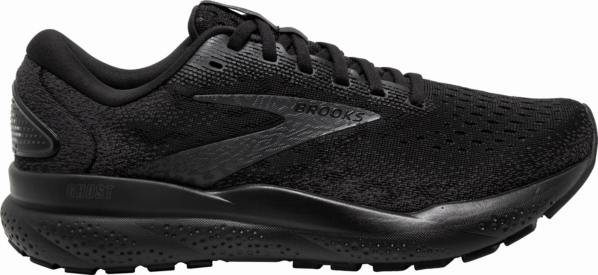 adjustable footwear Brooks Ghost 16 WIDE FIT Womens Running Shoes - Black