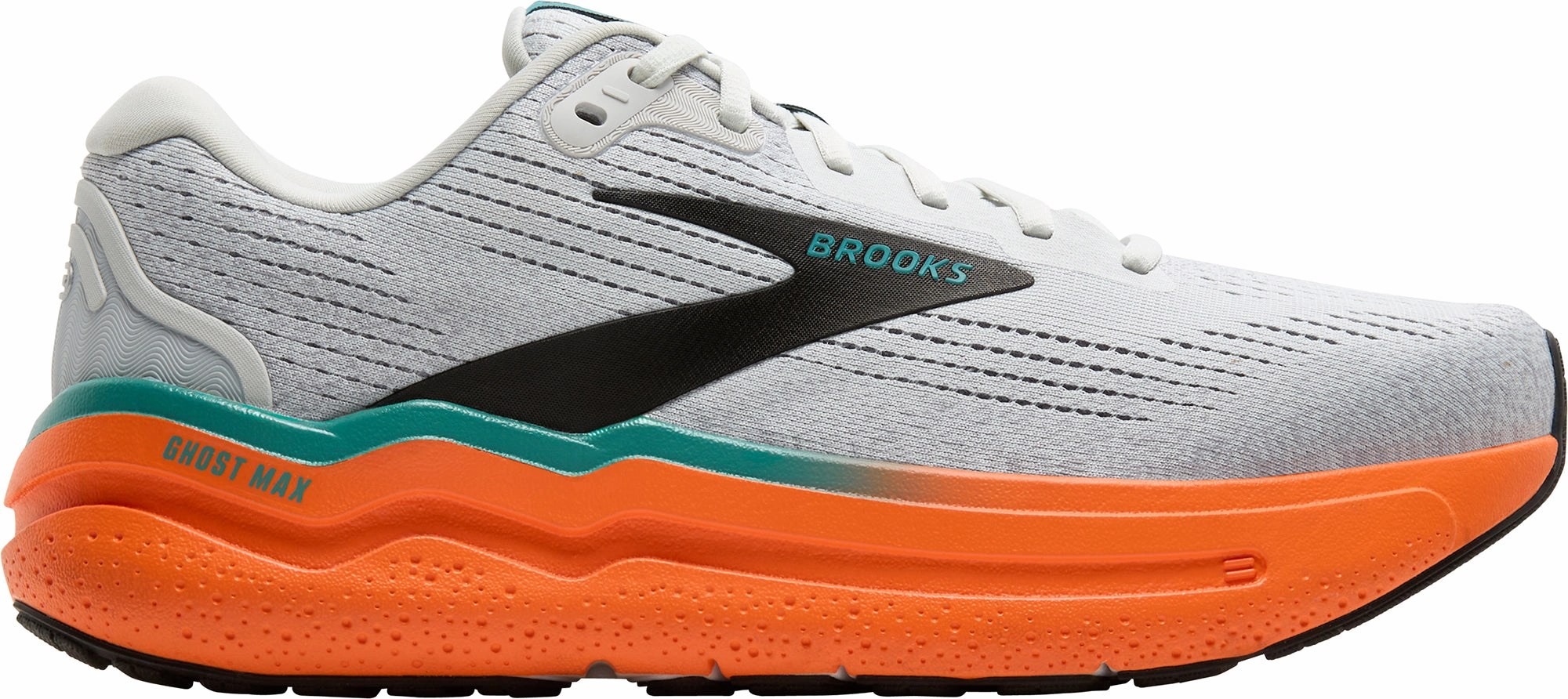 Brooks Ghost Max 2 Mens Running Shoes - Grey heel - cup shoes