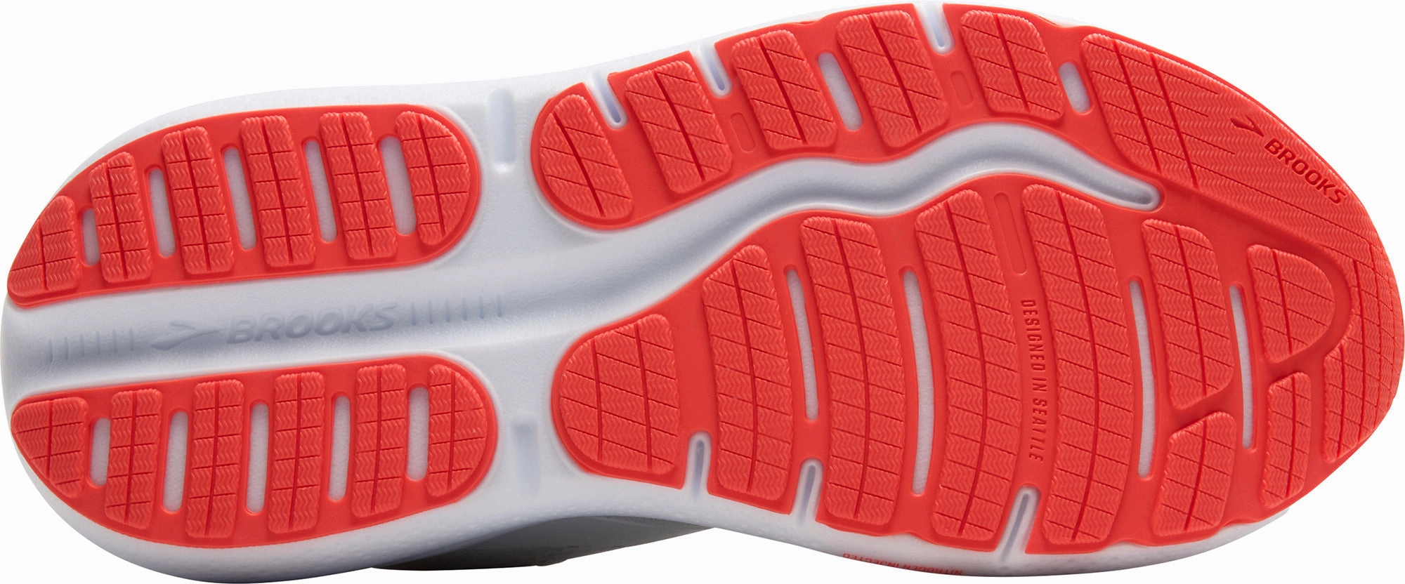 running in a tied - arch bridge area shoes Brooks Ghost Max 2 Womens Running Shoes - White