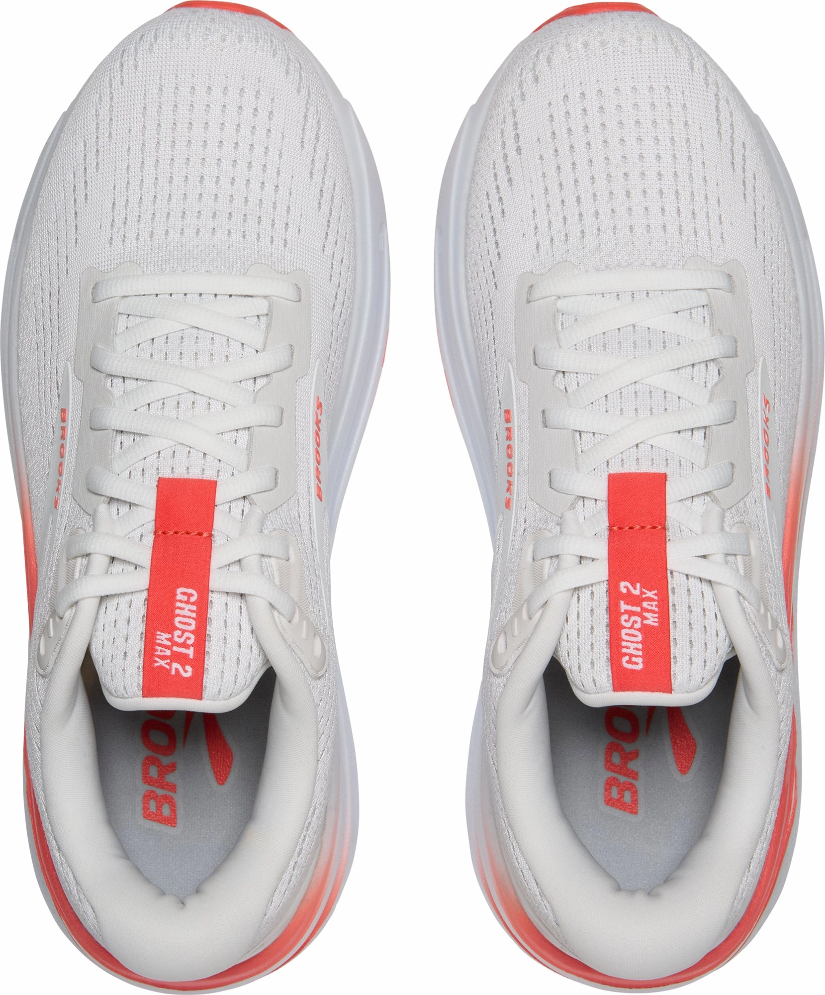 Brooks Ghost Max 2 Womens Running Shoes - White Multi Density Midsole running in a national park shoes