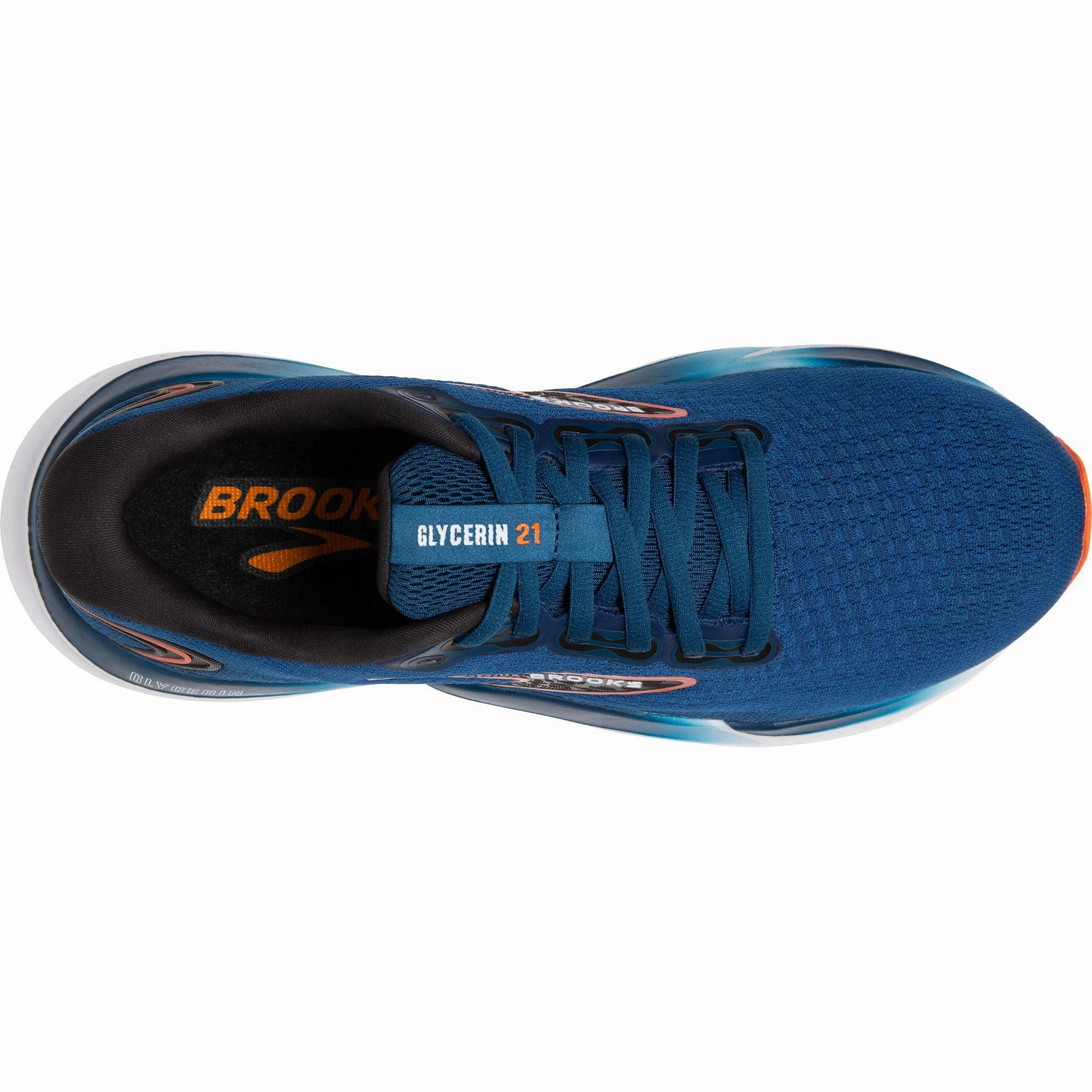 Brooks Glycerin 21 WIDE FIT Mens Running Shoes - Blue speed training footwear