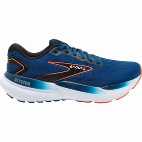 Brooks Glycerin 21 WIDE FIT Mens Running Shoes - Blue running for a positive mindset City running