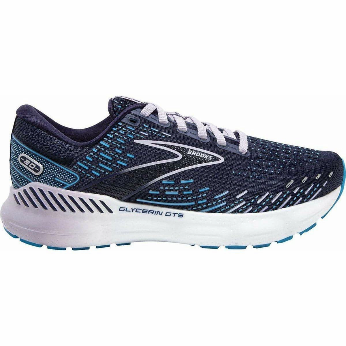beginner - appropriate shoes Brooks Glycerin GTS 20 Womens Running Shoes - Blue