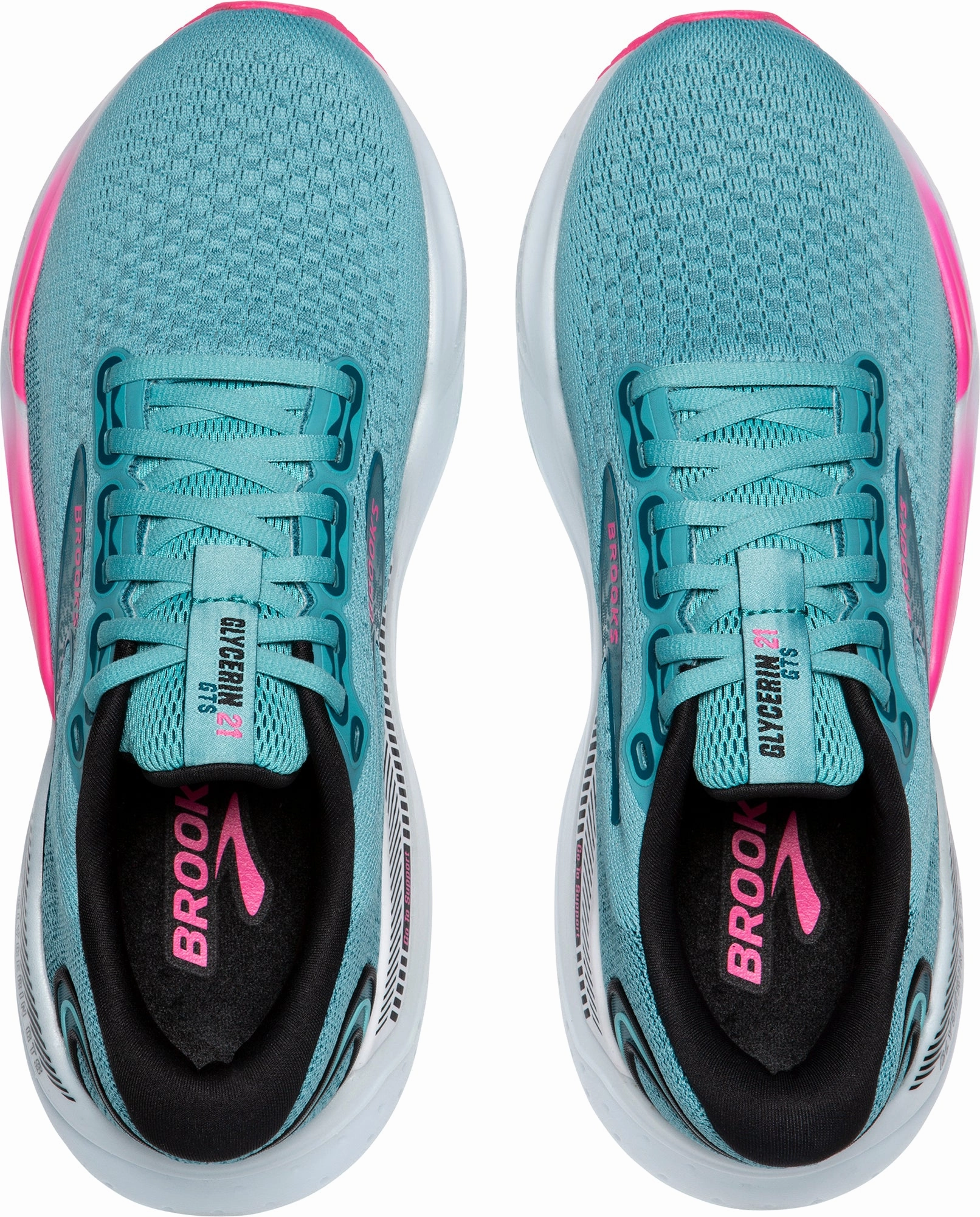 Brooks Glycerin GTS 21 Womens Running Shoes - Blue Removable Perimeter Bracing