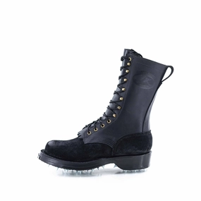 Waterproof Trail Exploration Anti blister Caulk Logger (Spring Heel)  - Black