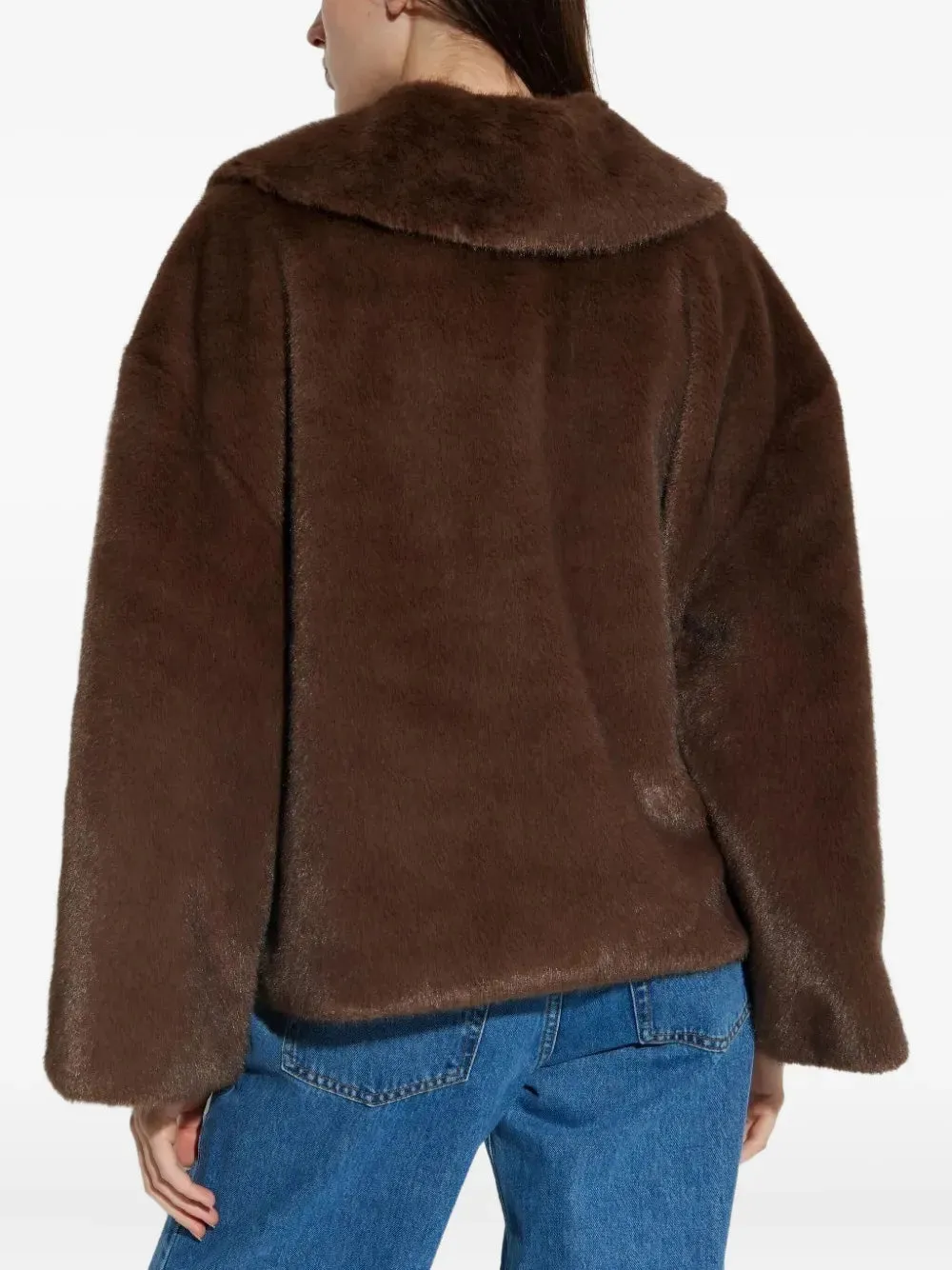 Jacquie Faux Fur Jacket in Carafe Comfortable Wear Weatherproof Zipper