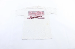 Practical Wear Lightweight Weave Vintage Oklahoma University Sooners National Champions T-Shirt