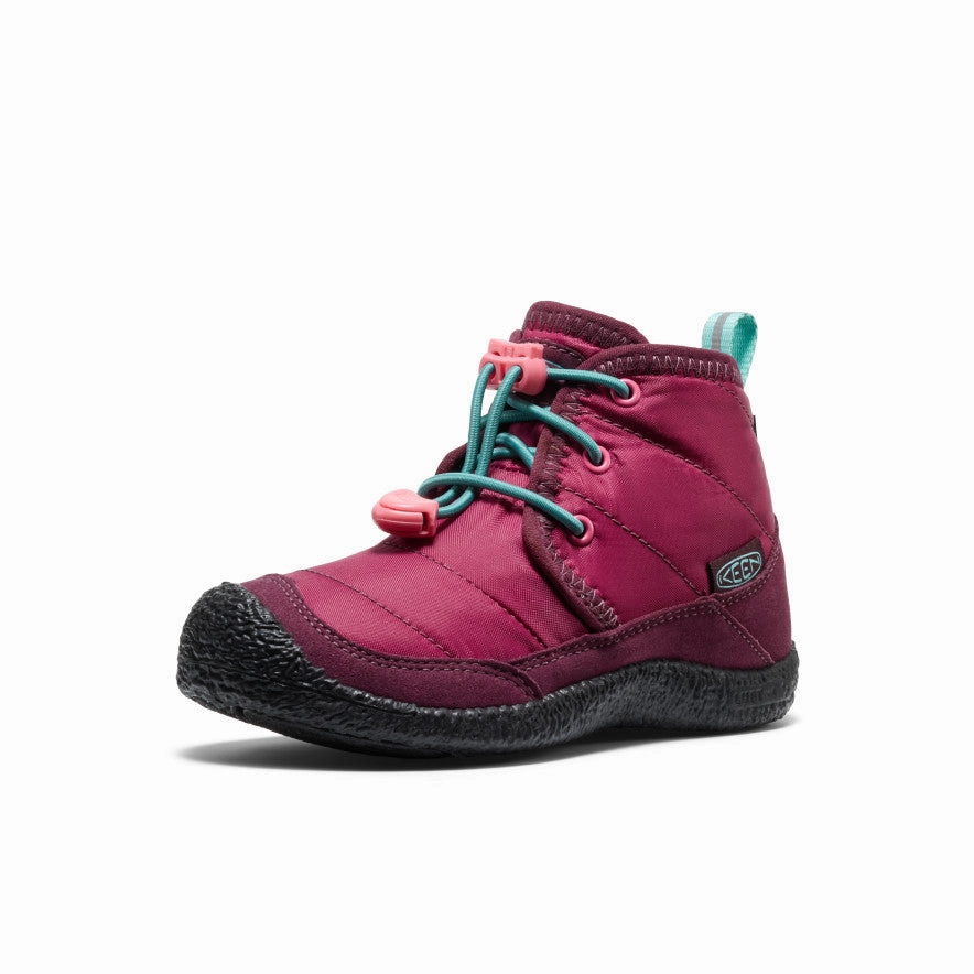 Little Kids' Howser II Waterproof Chukka  |  Beaujolais/Pool Blue Air Soft Street Scene