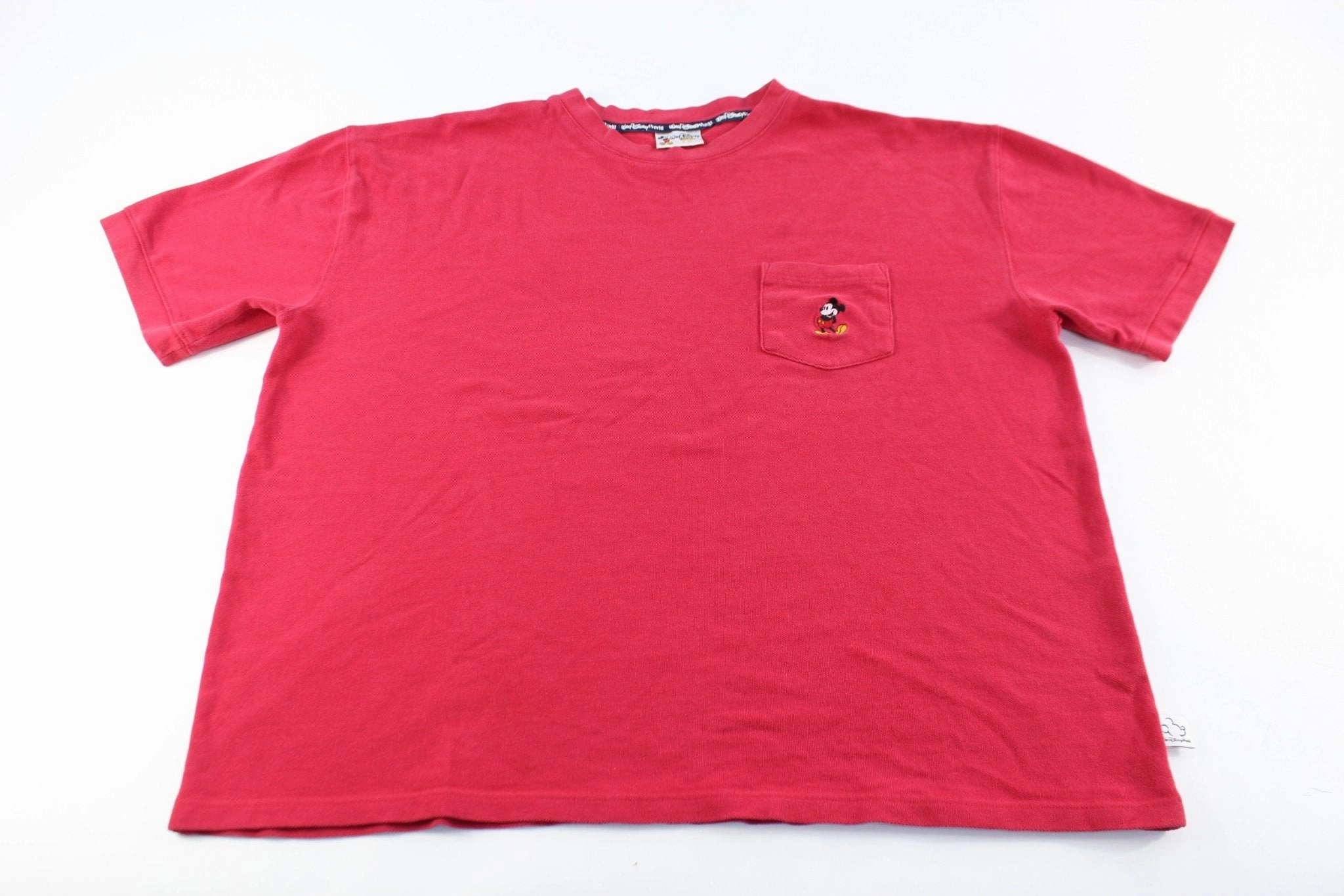 Walt Disney World Embroidered Mickey Mouse T-Shirt Minimal Comfort Style