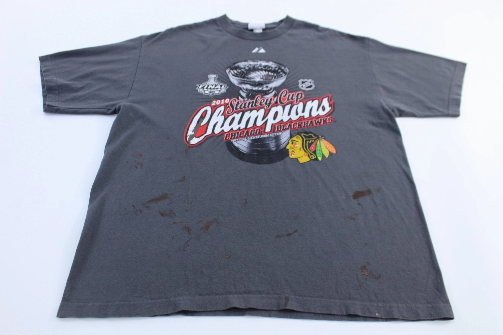 Adjustable Hem Chicago Blackhawks Stanley Cup Champions T-Shirt