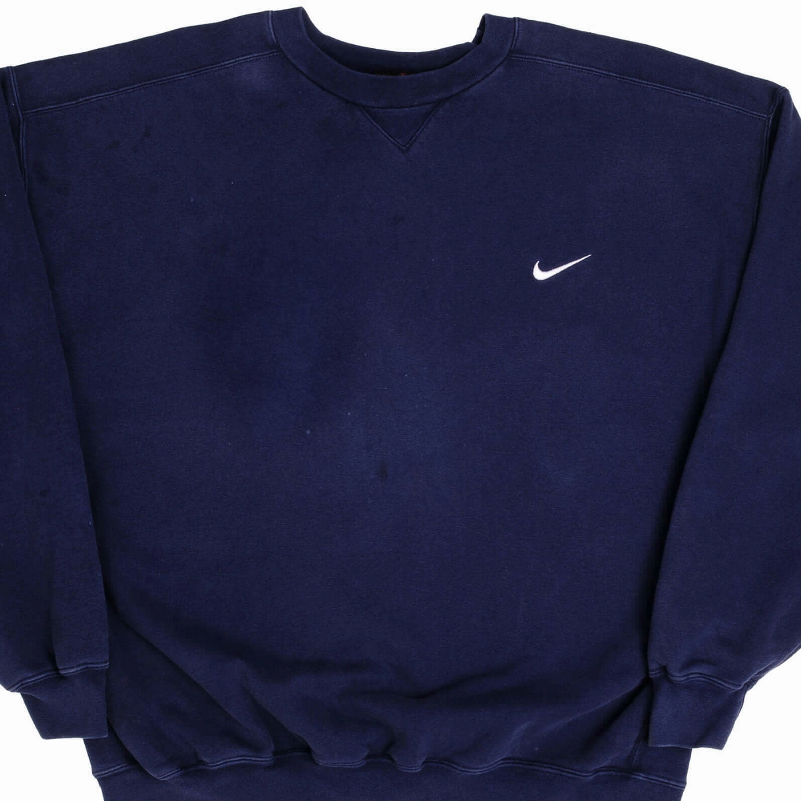 VINTAGE CLASSIC NIKE SWOOSH BLUE HEAVYWEIGHT SWEATSHIRT 90s XL NAVY Smart Layer Cozy Chic