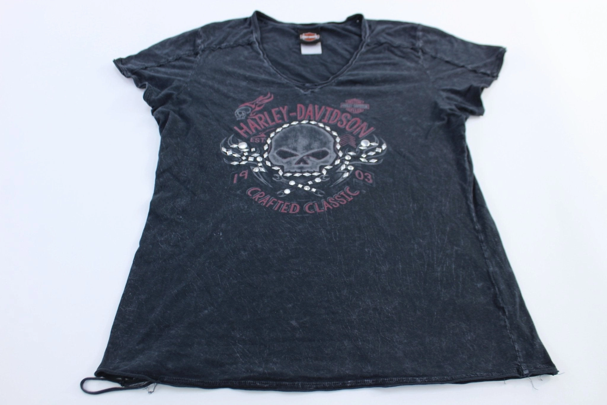 Beaded details Women's Harley Davidson Motorcycles Grand Island, Nebraska T-Shirt