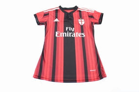 Women's Adidas Embroidered Logo AC Milan Soccer Jersey Dual Layer