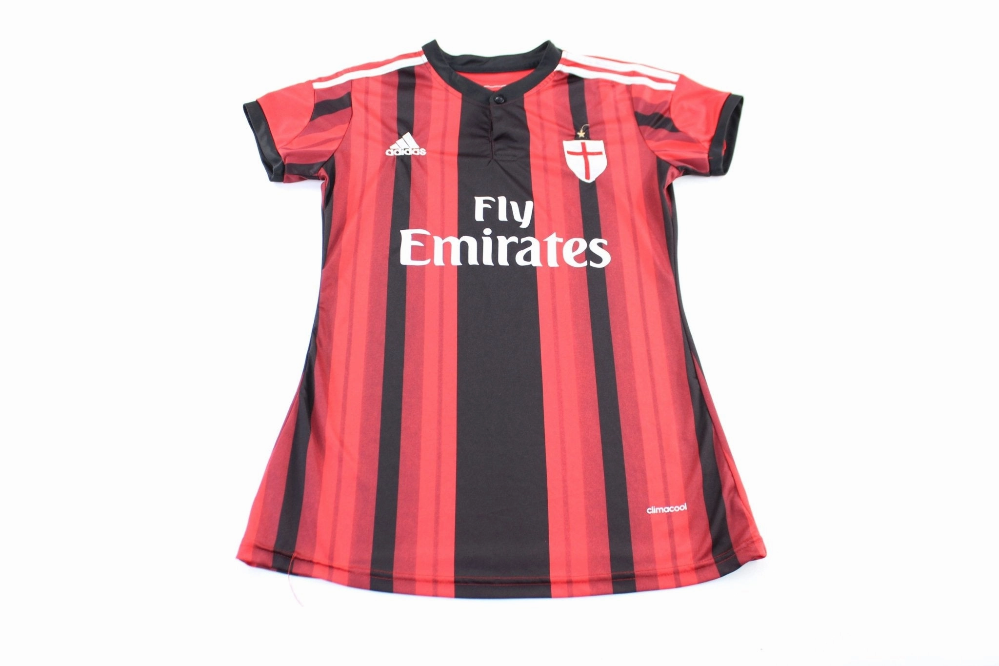 Women's Adidas Embroidered Logo AC Milan Soccer Jersey Dual Layer