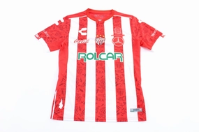 Club Necaxa #20 Merino Red & White Striped Soccer Jersey Stretch Flex Panels Sport Apparel