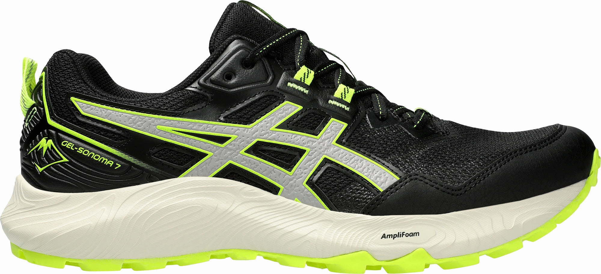 Reactive Transition Zone neutral - pronation Asics Gel Sonoma 7 Mens Trail Running Shoes - Black