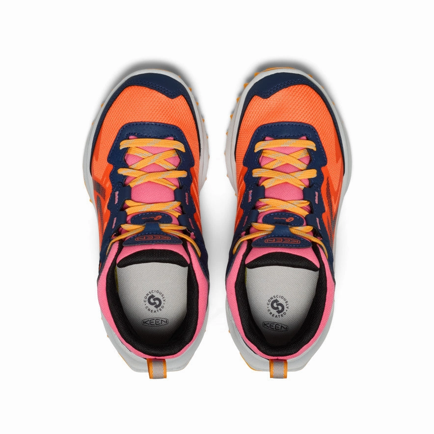 Big Kids' Zionic Waterproof Boot  |  Naval Academy/Nasturtium Adjustable lacing Streamlined