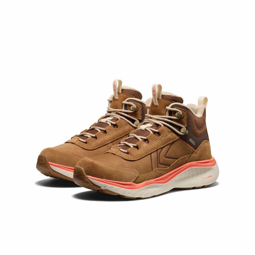 Abrasion resistant Women's Leiki Waterproof Leather Hiking Boot  |  Chipmunk/Birch