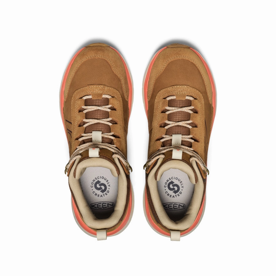 Women's Leiki Waterproof Leather Hiking Boot  |  Chipmunk/Birch Multi Directional Tread