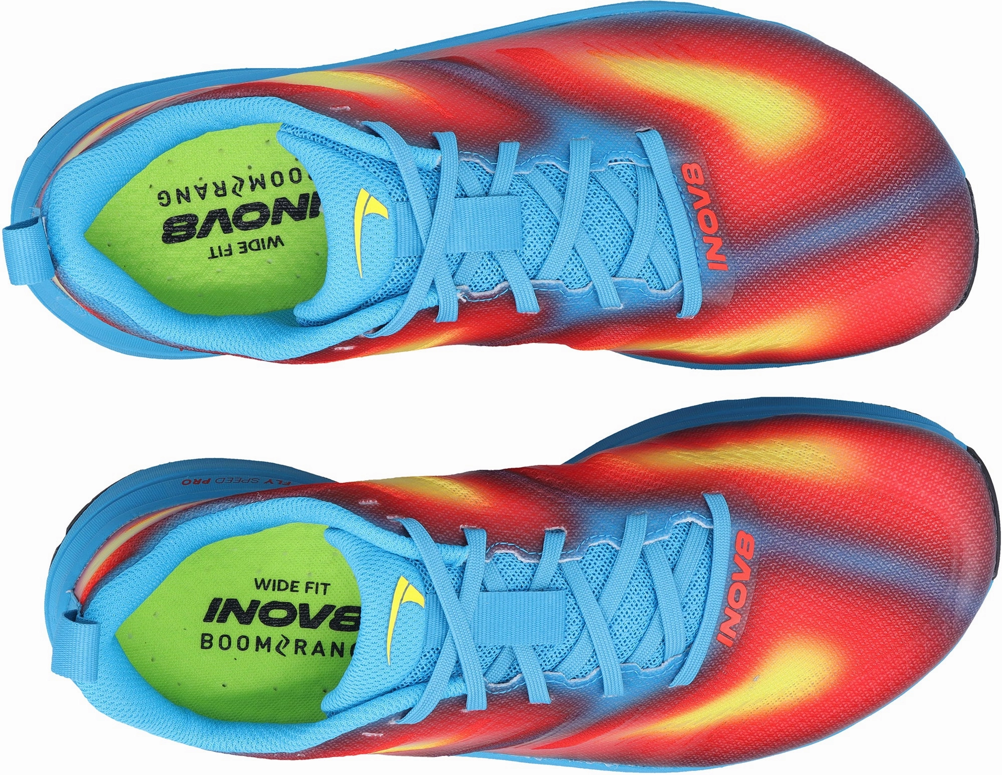 Inov8 TrailFly Max WIDE FIT Mens Trail Running Shoes - Blue Pastel color running in a marsh area shoes