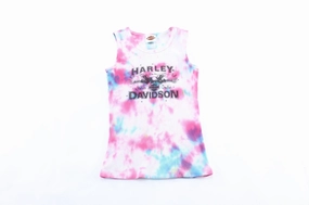Women's Harley Davidson Motorcycles Conyers, Georgia Tie-Dye Tank Top Four Way Stretch Material Sport Inspired