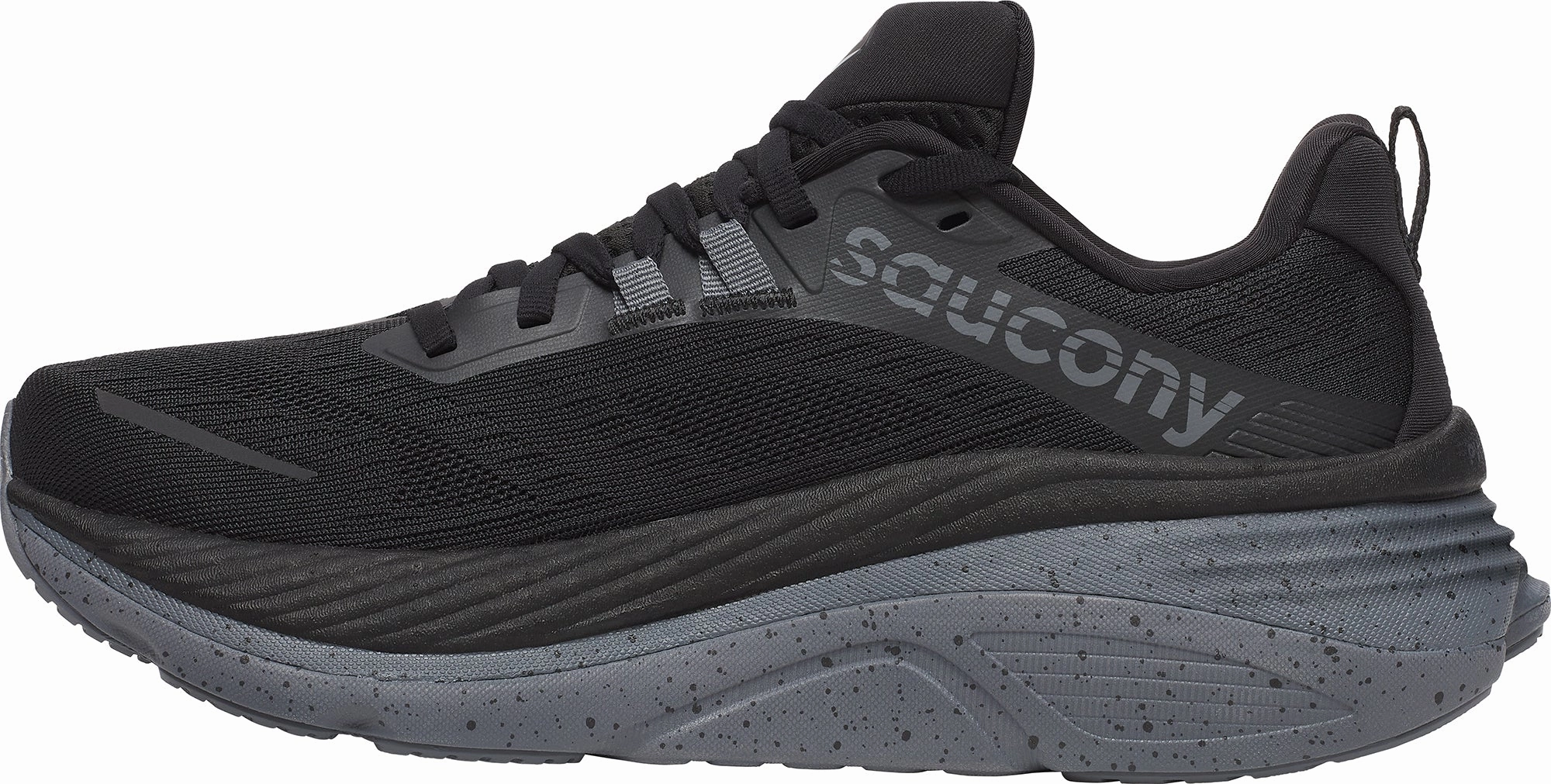 hill training running gear Soft Lining Shoes Saucony Hurricane 24 Womens Running Shoes - Black