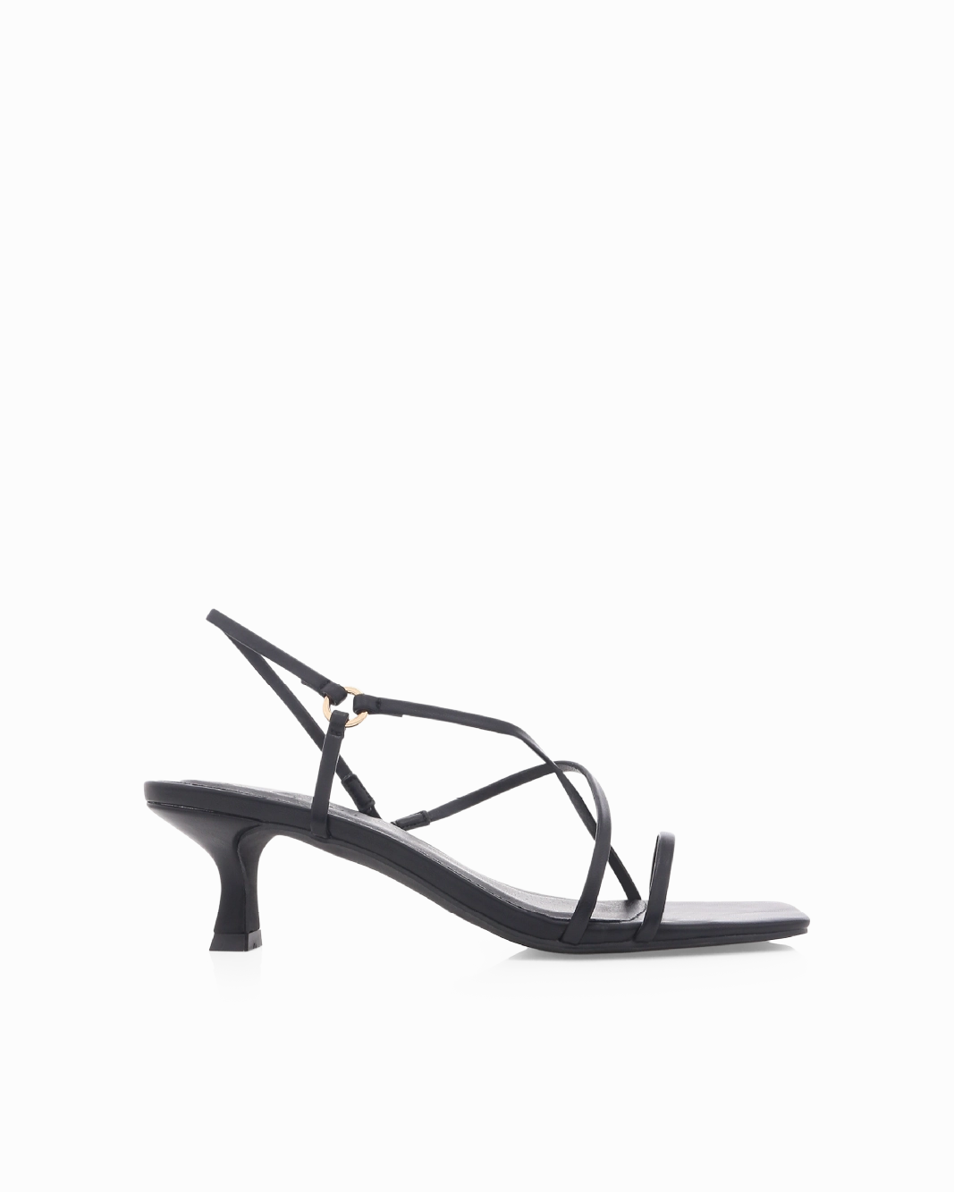 OTILIA - BLACK Peep Toe Booties Minimal Layers