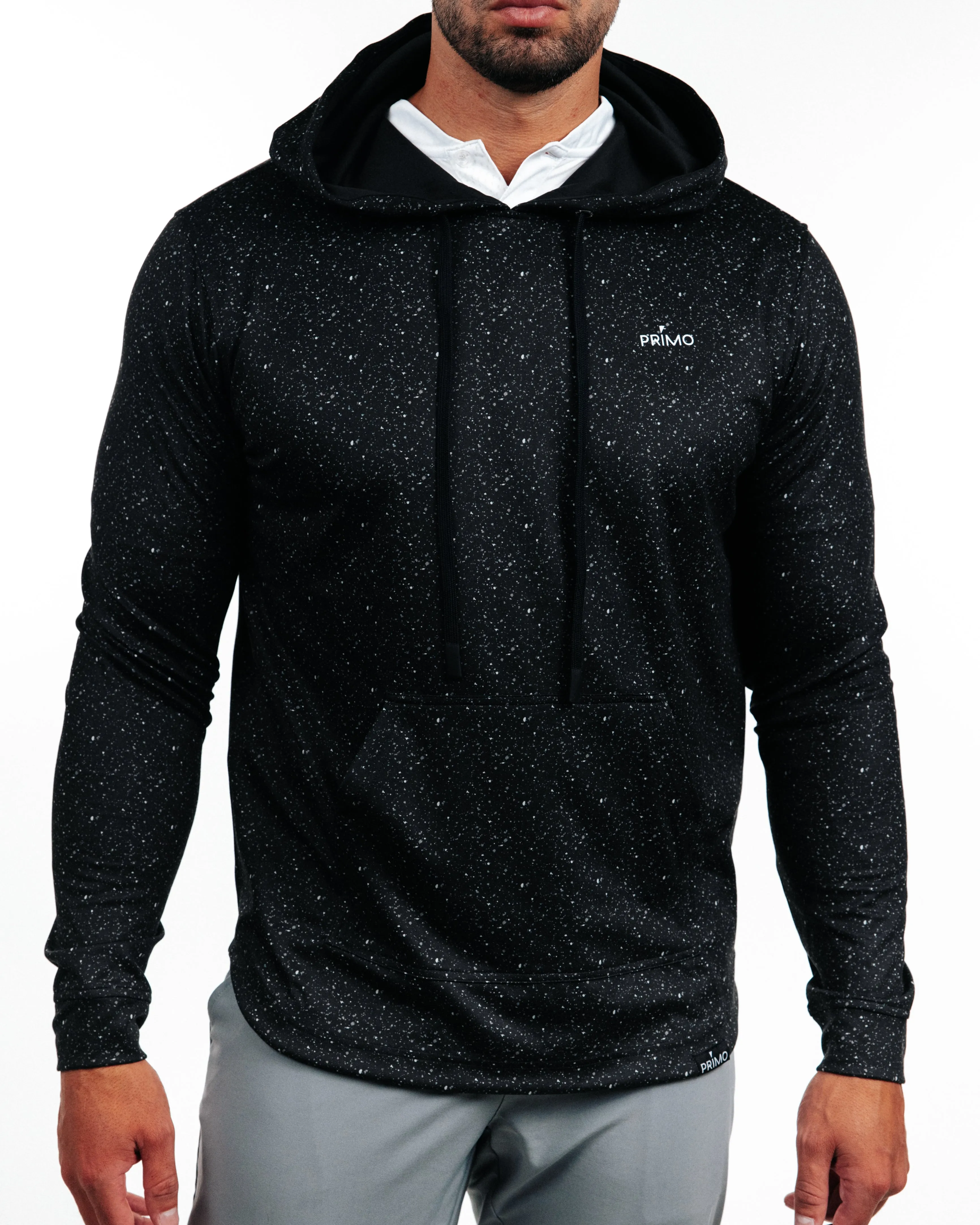 Unisex Speckled Black Golf Hoodie
