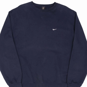 VINTAGE NIKE GOLF CLASSIC SWOOSH NAVY BLUE SWEATSHIRT 2000S SIZE LARGE product personalization ideas Quilted Lining