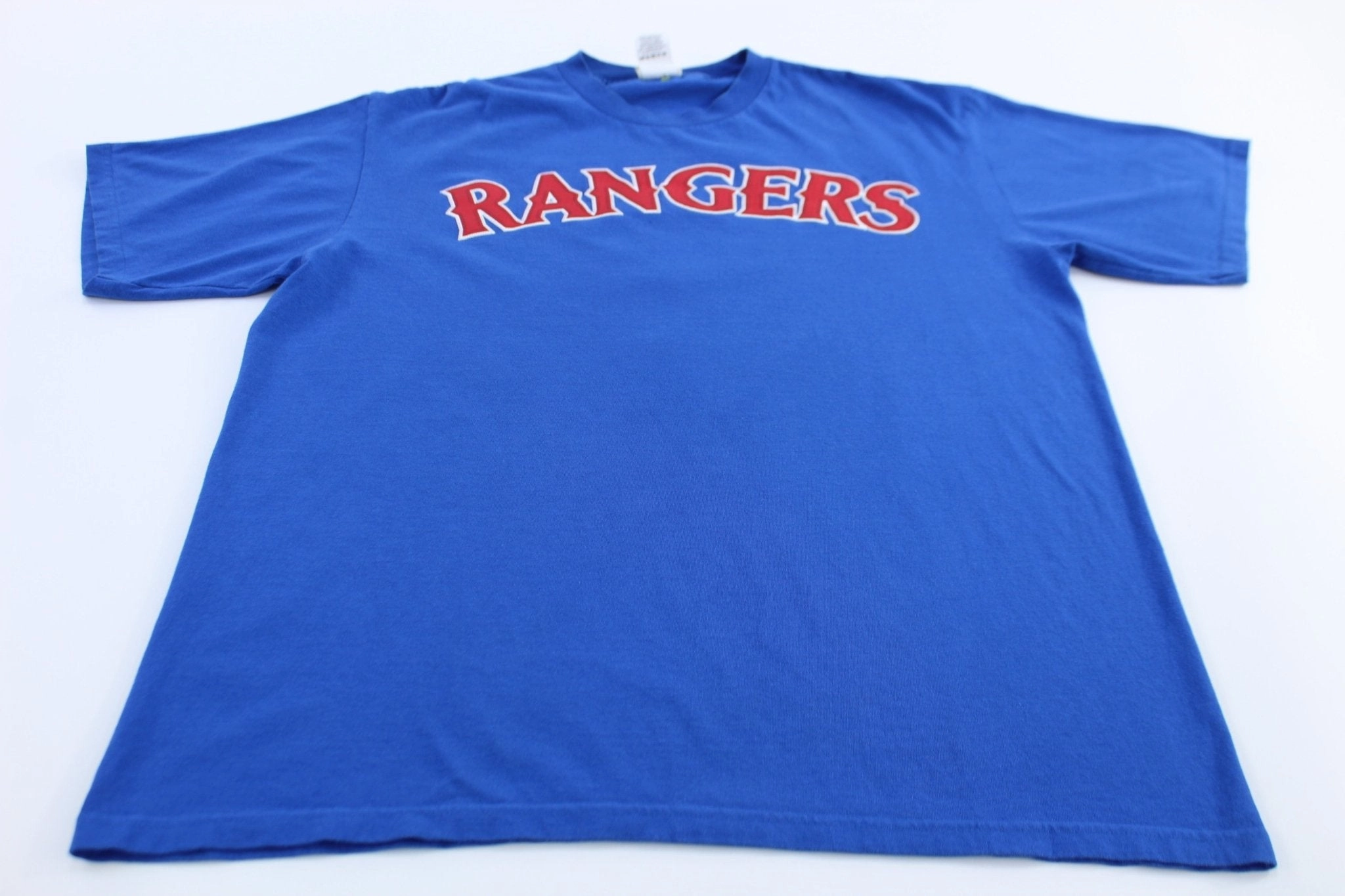 Low Profile Collar 2001 Texas Rangers Baseball Ivan Rodriguez #3 Jersey T-Shirt