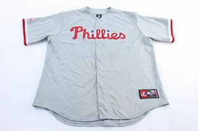 Majestic Embroidered Philadelphia Phillies Chase Utley Baseball Jersey Dry Texture Temperature Regulating Fabric