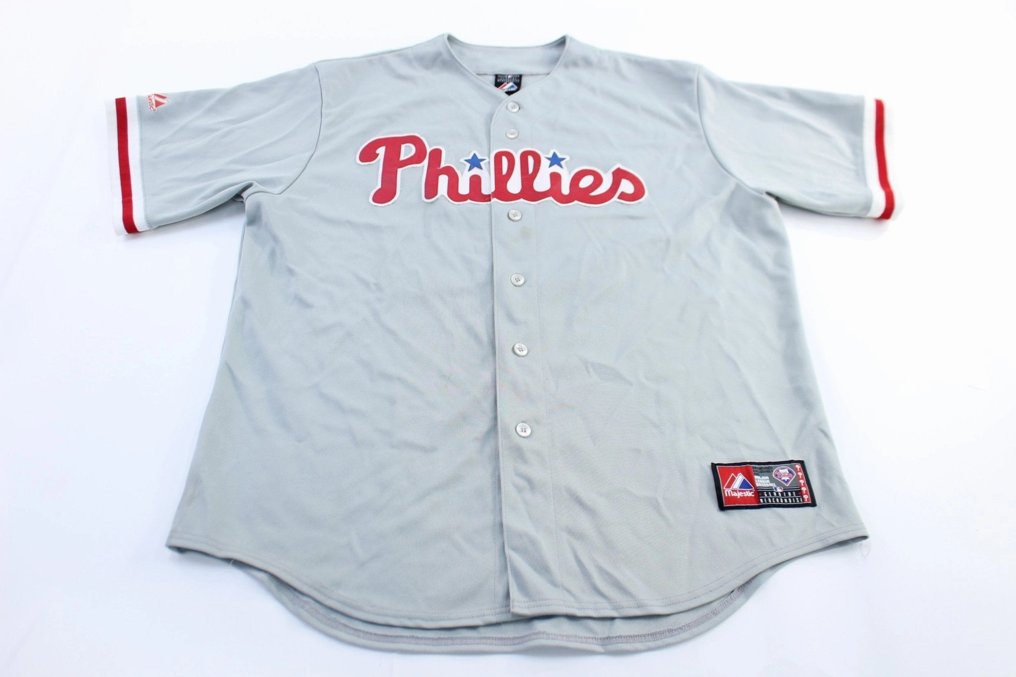 Majestic Embroidered Philadelphia Phillies Chase Utley Baseball Jersey Dry Texture Temperature Regulating Fabric