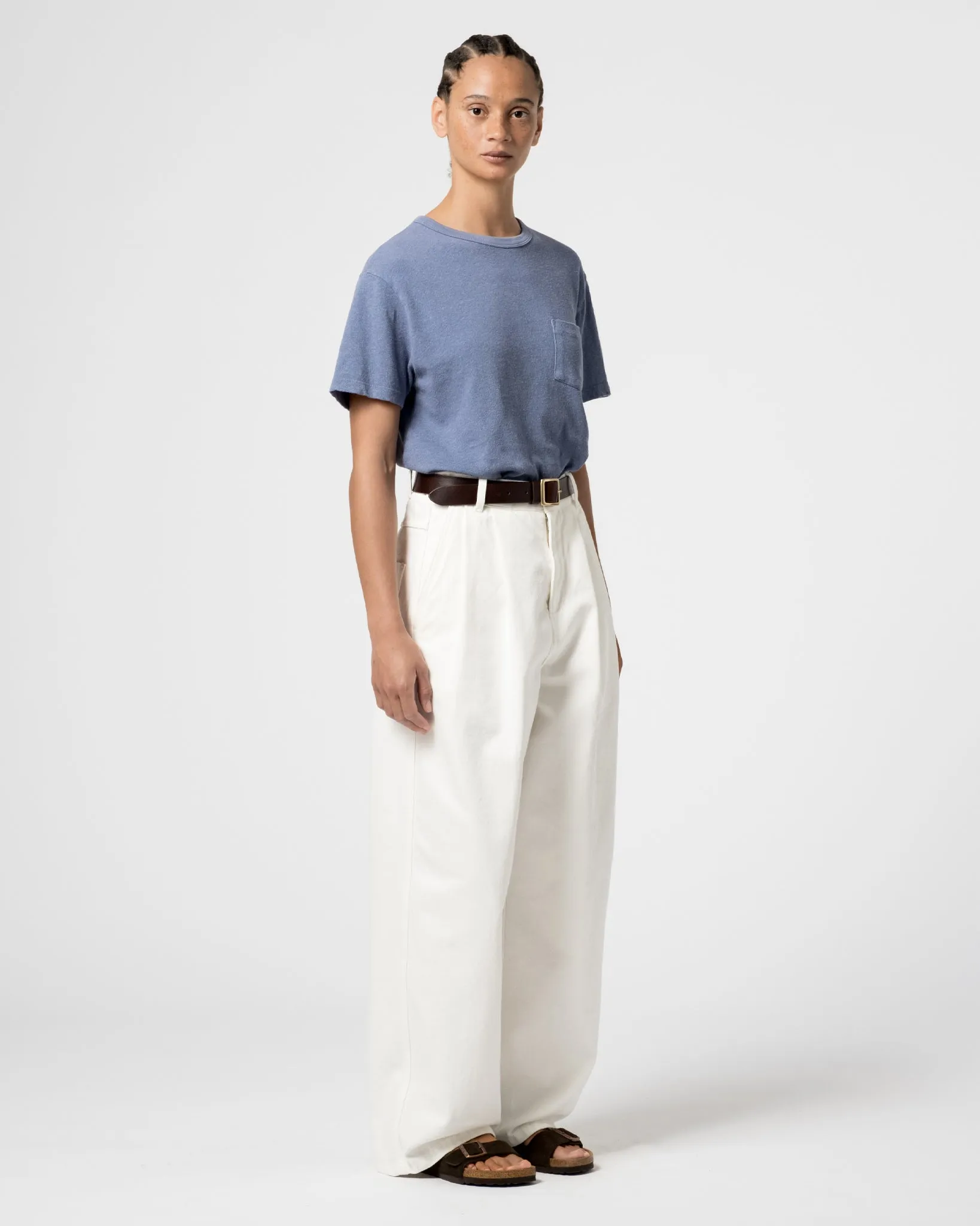 Stylish Cut Consul Pants Denim White