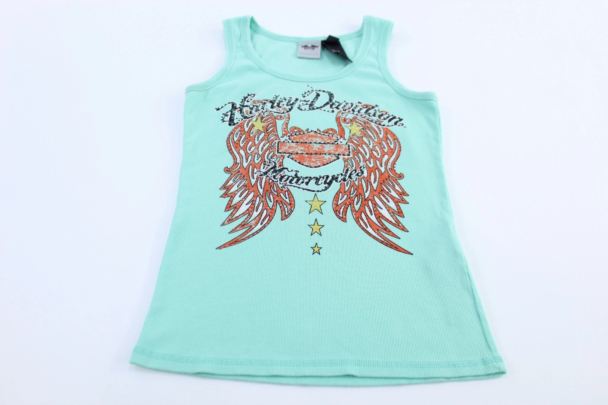 Non Chafing Stitch System Athletic Cut Women's Harley Davidson Bejeweled Tank Top
