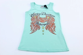 Non Chafing Stitch System Athletic Cut Women's Harley Davidson Bejeweled Tank Top
