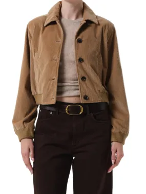 wedding guests Lola Eve Bomber in Amber