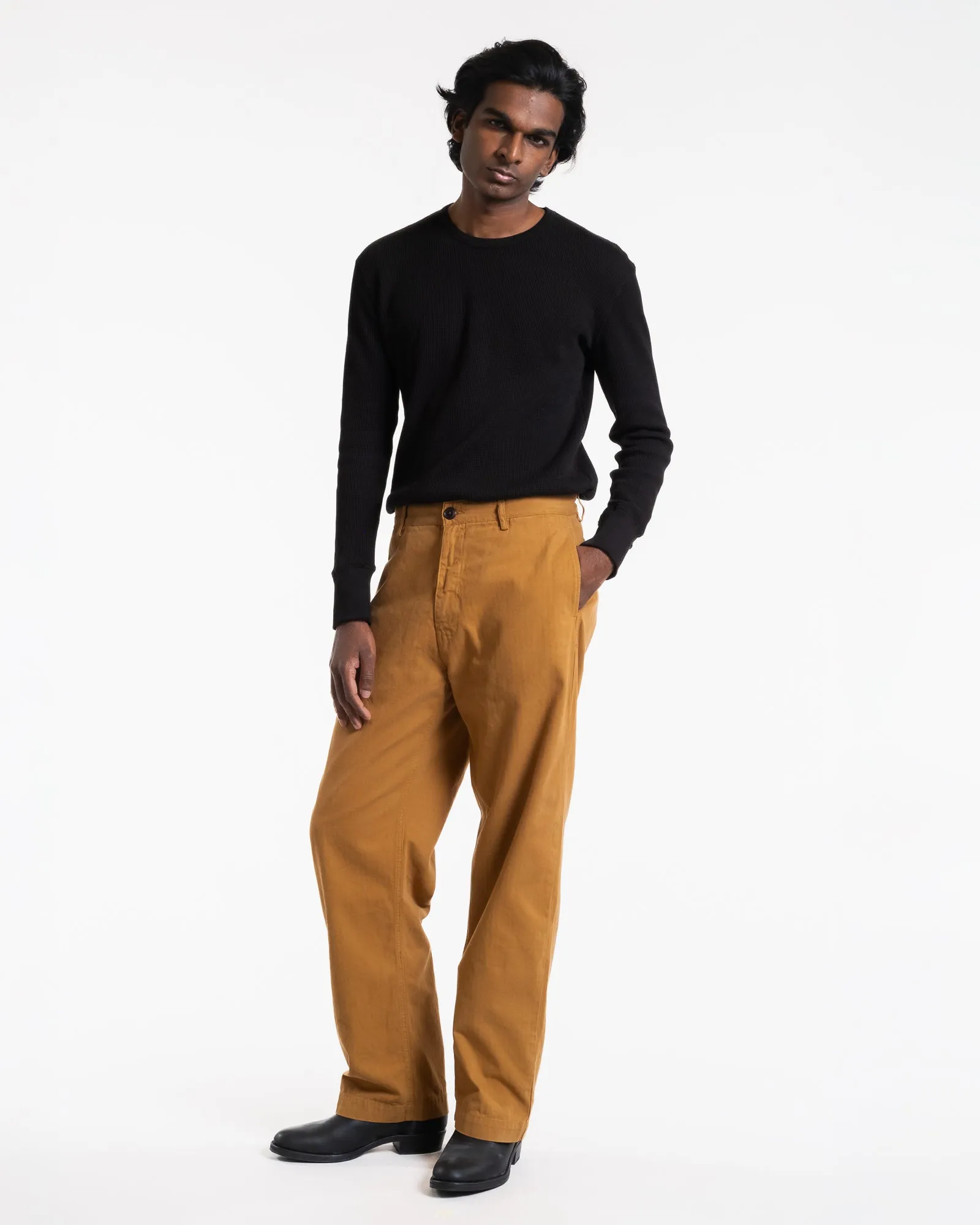 Flattering Style Frisco Chino HBT Cotton Sugar