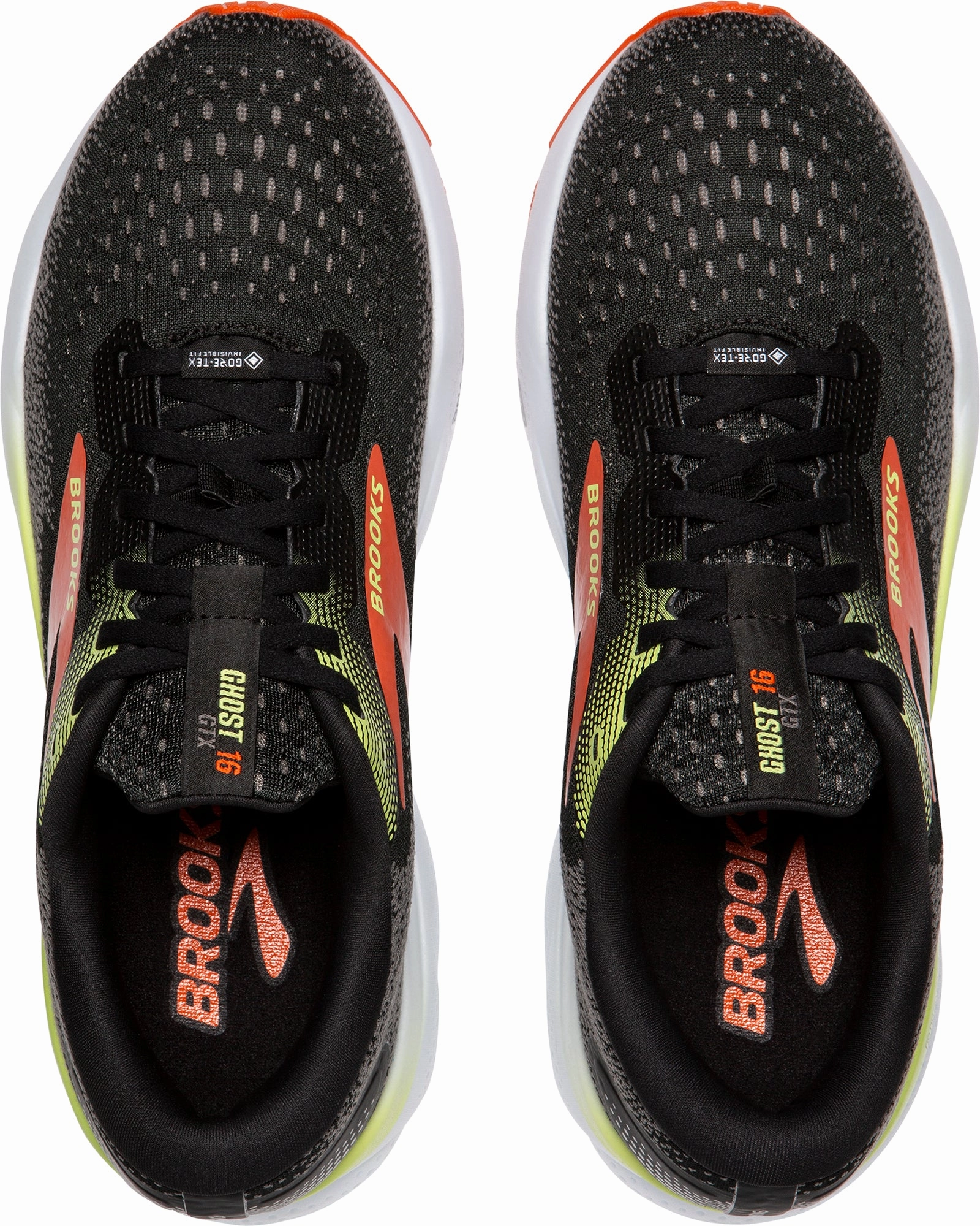 Brooks Ghost 16 GORE-TEX Mens Running Shoes - Black synthetic - upper - durability - strength shoes running for community events
