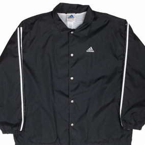 Suggest License VINTAGE ADIDAS BLACK WINDBREAKER JACKET 1990S XL