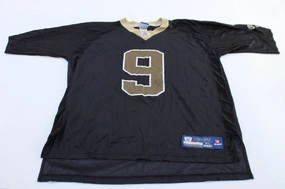Reebok Logo New Orleans Saints Drew Brees Football Jersey Friction Reducing Inner Layer