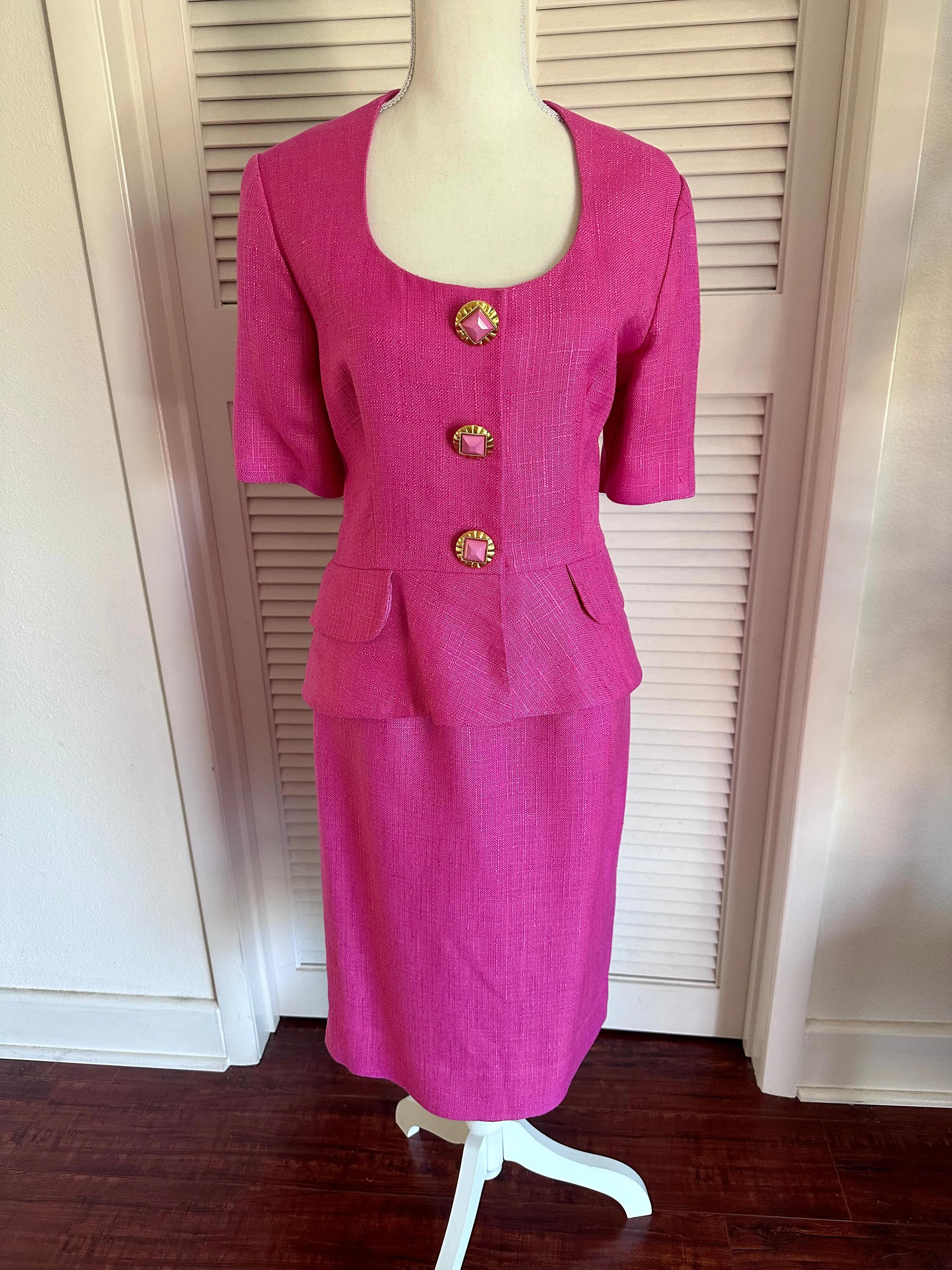 Stretch Panels Layered Look Vintage Diane Dickinson Skirt Suit