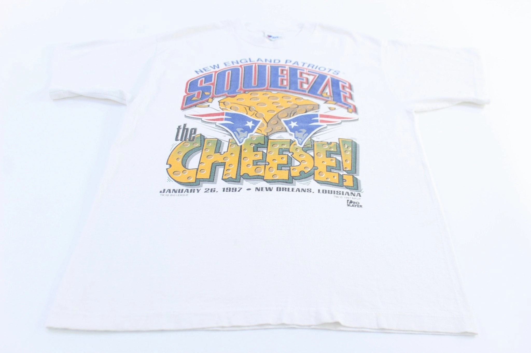 1997 New England Patriots Football Squeeze Cheese! T-shirt Active Lifestyle