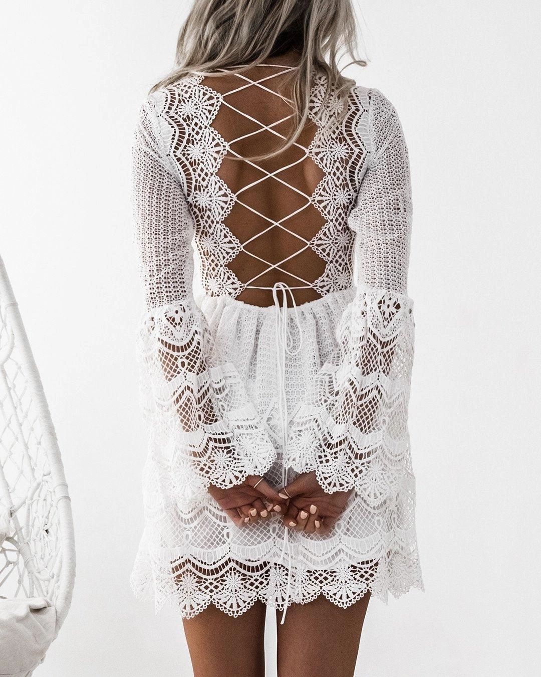 Romania Dress - White Luxe Wear Light Rhythm