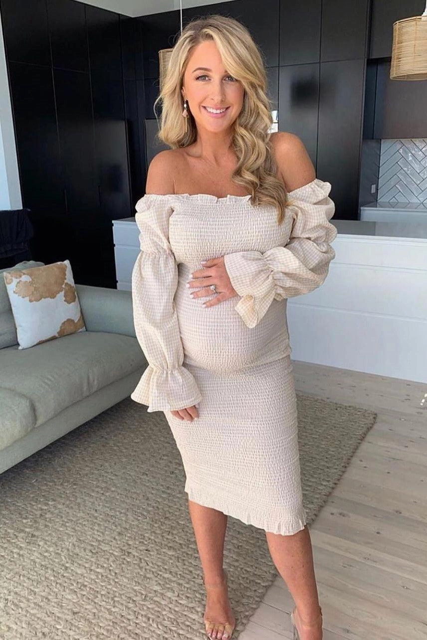 polka-dot Shine Dressy Kourtney Dress - Cream/White