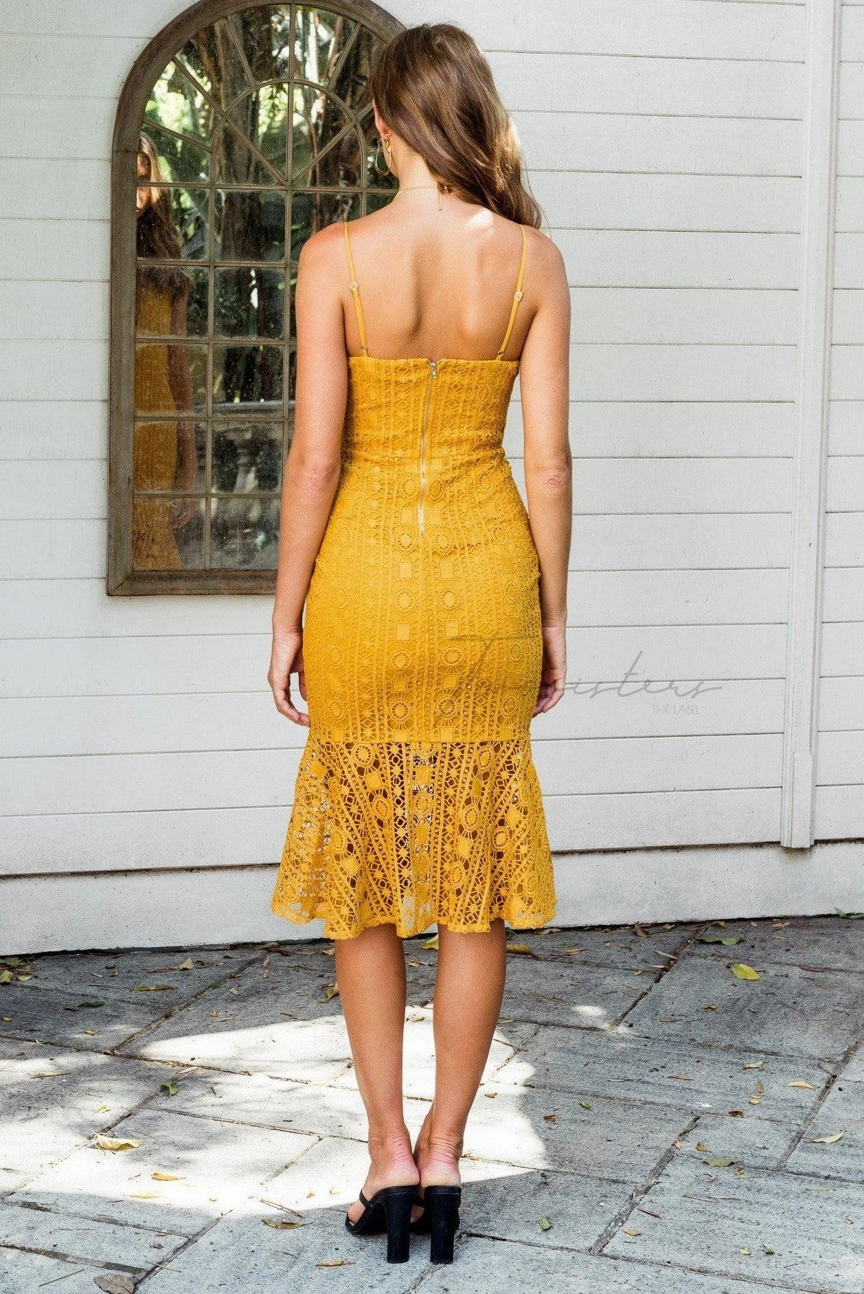 Kelsey Dress - Mustard Comfortable Design Lightweight Piece