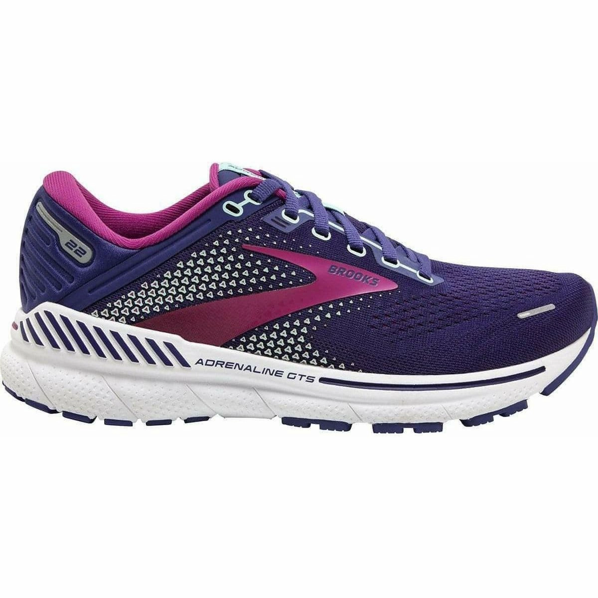 Brooks Adrenaline GTS 22 Womens Running Shoes - Purple triple - strap shoes unisex sports shoes
