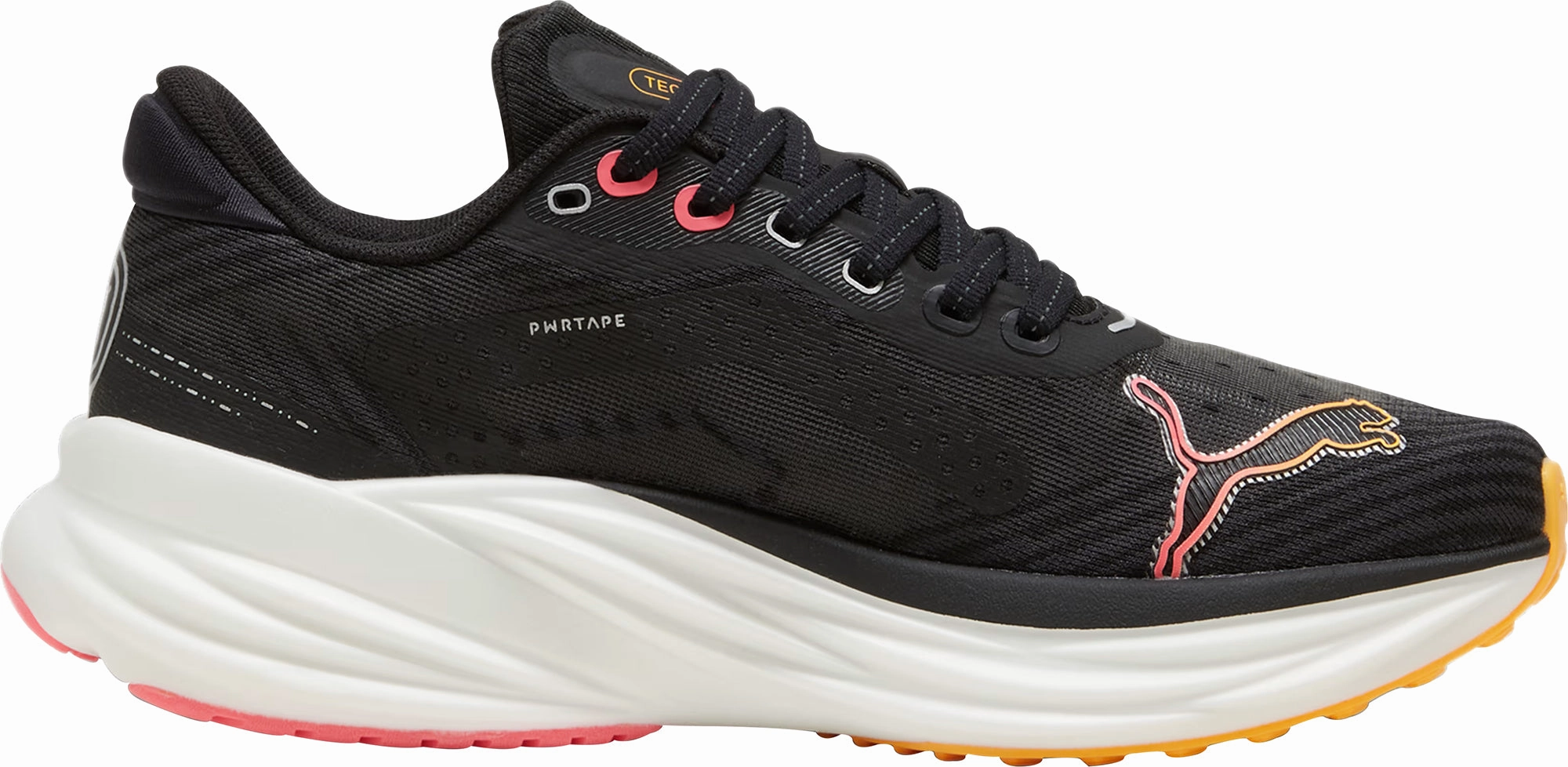 Ultra Cushioning Foam Non Slip Insole Coating Puma Magnify Nitro 2 Womens Running Shoes - Black