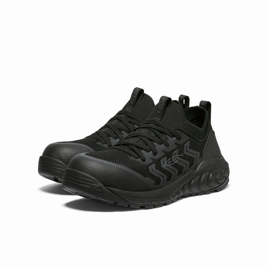 Women's Arvada Shift Work Sneaker (Carbon Toe)  |  Black/Magnet Quick Walking Comfort Simple Slip